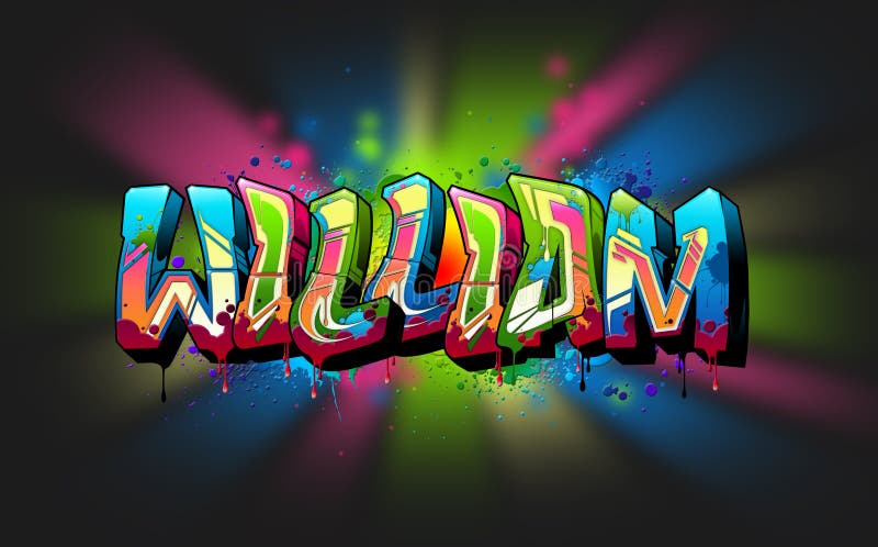 William Name Text Graffiti Stock Illustration Illustration Of Cartoon