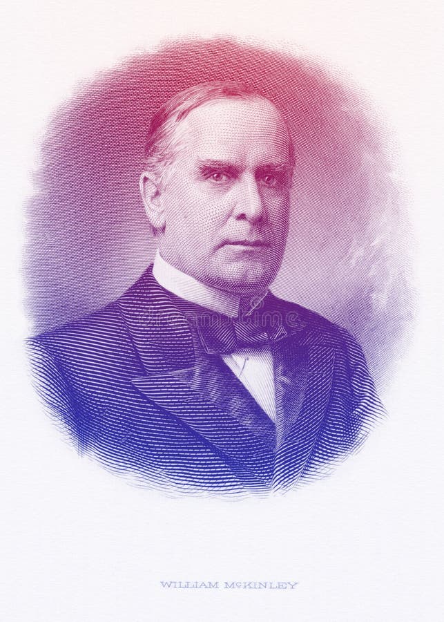 William McKinley 25th U S Retrato de arte de la línea presidencial