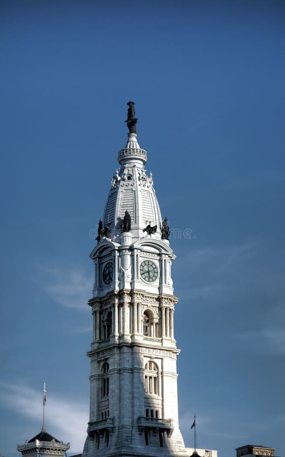 William Penn Statue boven op het Stadhuis van Philadelphia royalty-vrije stock fotografie William Penn Statue boven op het Stadhuis van Philadelphia royalty-vrije stock fotografie