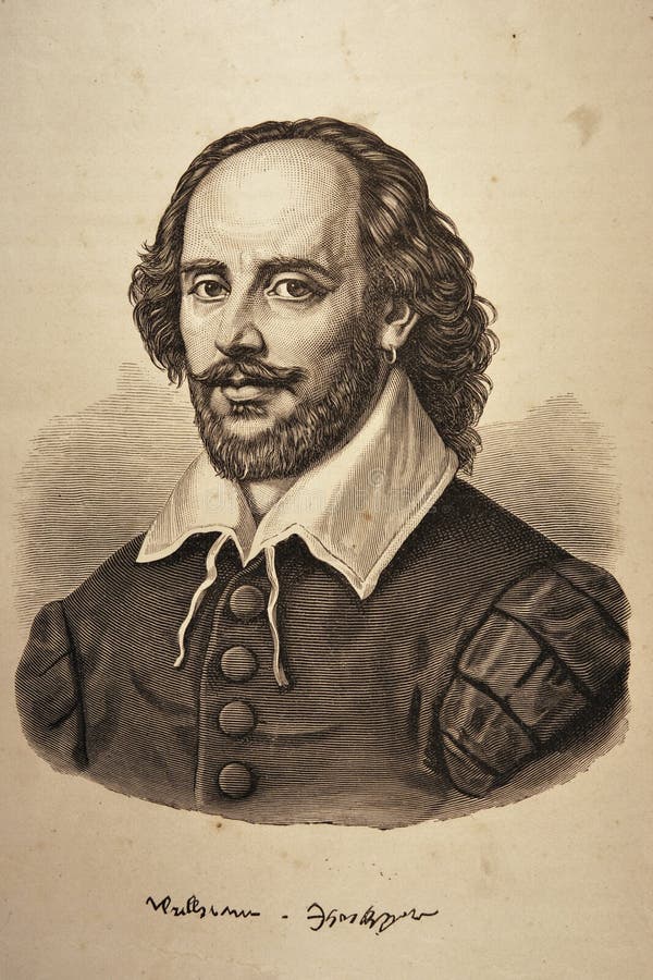 William Shakespeare Portrait royalty free illustration