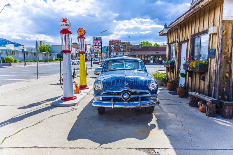 Old retro filling station in Williams. WILLIAMS, USA - July 8: old retro filling station on July 8, 2008 in Williams, USA. In 1926,Highway 66 was established and stock photos Old retro filling station in Williams. WILLIAMS, USA - July 8: old retro filling station on July 8, 2008 in Williams, USA. In 1926,Highway 66 was established and stock photos