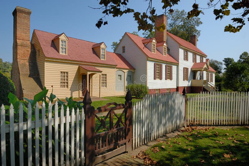 Williamsburg historic home editorial stock image. Image of virginia