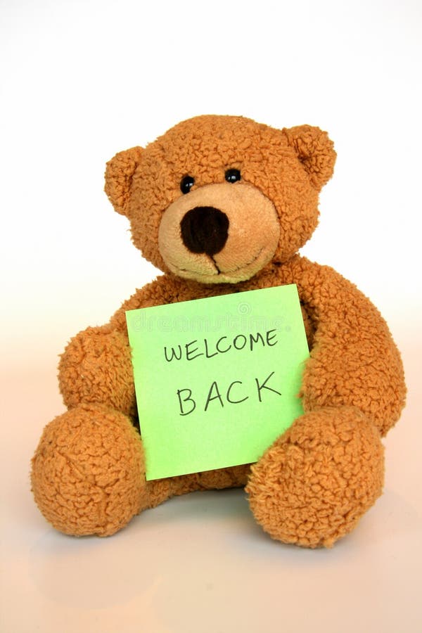 Teddy bear wishing you a warm welcome. Teddy bear wishing you a warm welcome