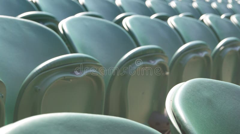 Wimbledon's Green seats stock images