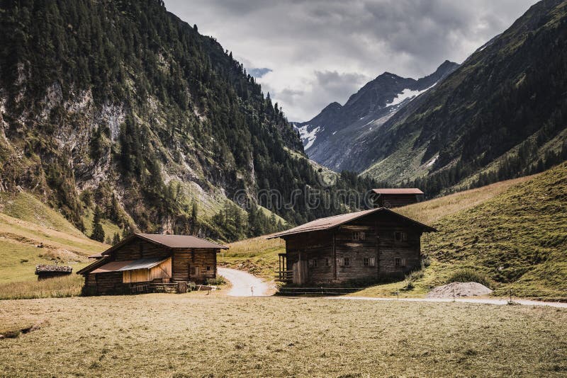Wimmertal, Austria, piÄ™kna dolina w Gerlos obrazy stock Wimmertal, Austria, piÄ™kna dolina w Gerlos obrazy stock