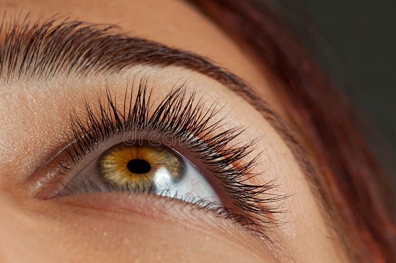 Wimpern - Wimperntusche stockbilder