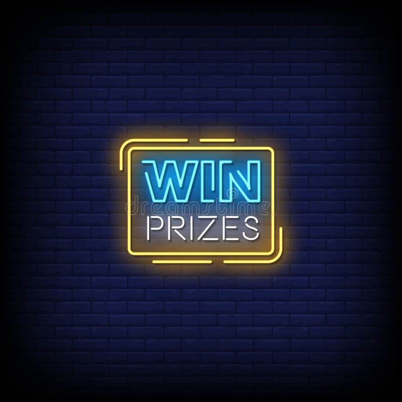 Win Prizes Neon Signs Style Text Vector Stock Vector - Illustration of