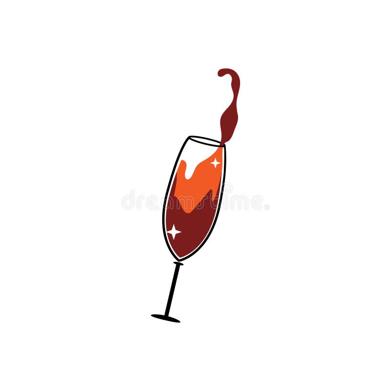 Wina szkła pluśnięcia szablon ilustracji