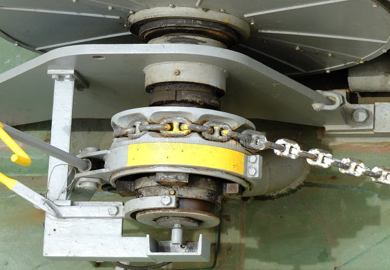 Winch with chain stock image. Image of ocean, winch, boat 36574409