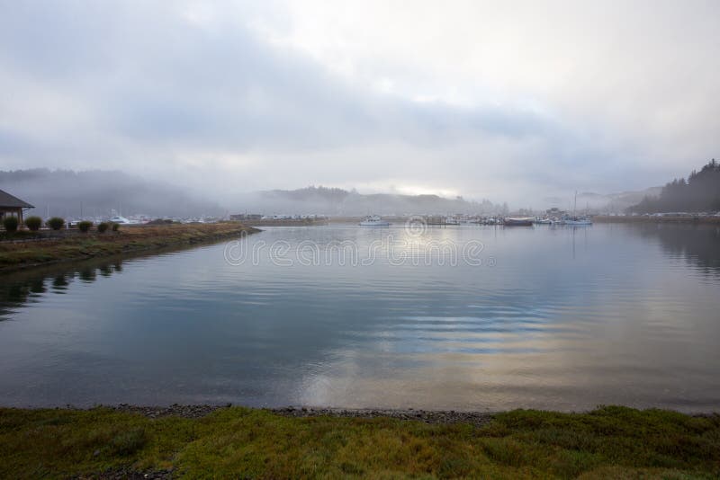 Winchester Bay Marina and Harbor Stock Image Image of harbor, marina
