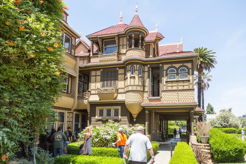 The Winchester Mystery House - the house number 525 on Winchester Boulevard in San Jose, California, USA, is now an extravagant tourist attraction. The Winchester Mystery House - the house number 525 on Winchester Boulevard in San Jose, California, USA, is now an extravagant tourist attraction.