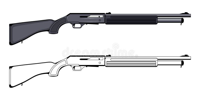 Rifle winchester imágenes de stock de arte vectorial