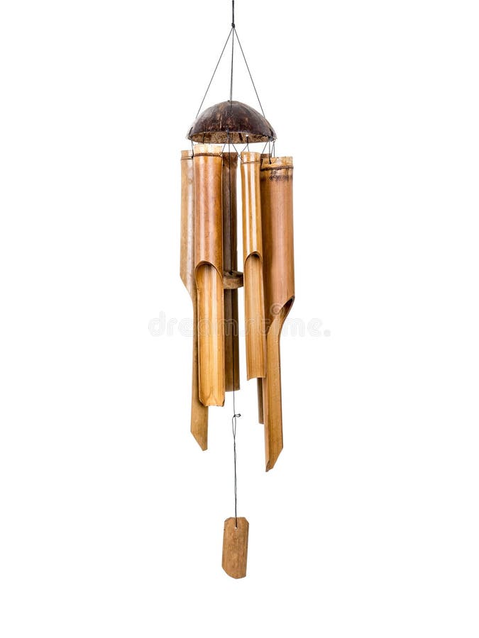 Wind Chimes on White Background Stock Photo Image of breezy