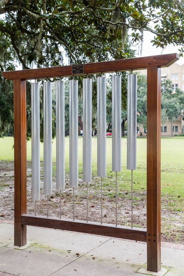 Wind Chimes in Park stock photo. Image of windchimes 78457996