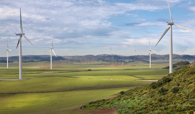 Wind energy stock photography