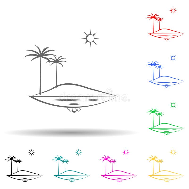 Wind energy multi color set icon. Simple thin line, outline vector of landspace icons for ui and ux, website or mobile application stock illustration