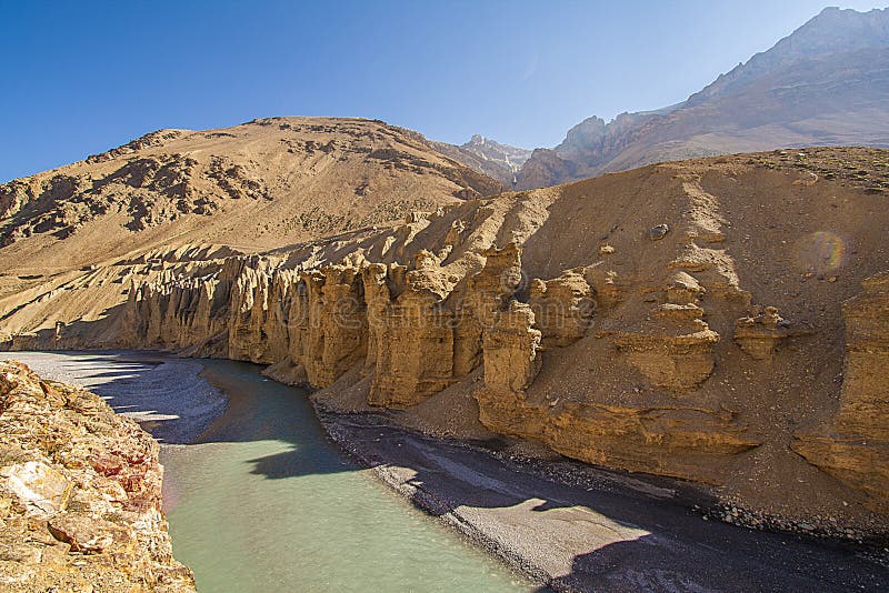 Wind Erosion in Cold Desert Stock Photo Image of landforms, cold
