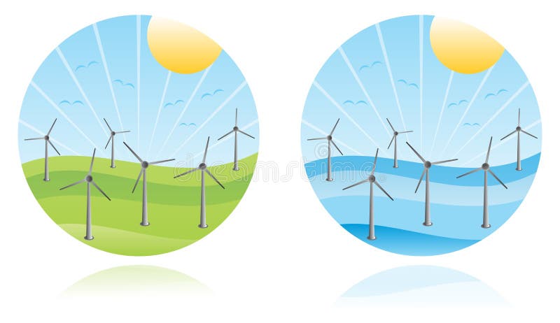 Wind farm stock illustration Wind farm stock illustration