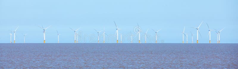 Off shore wind farm at sea
