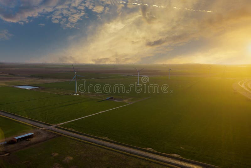 A wind farm at sunset in Texas. Silhouette of wind turbines. Texas wind energy turbines stock images, royalty-free photos and pictures