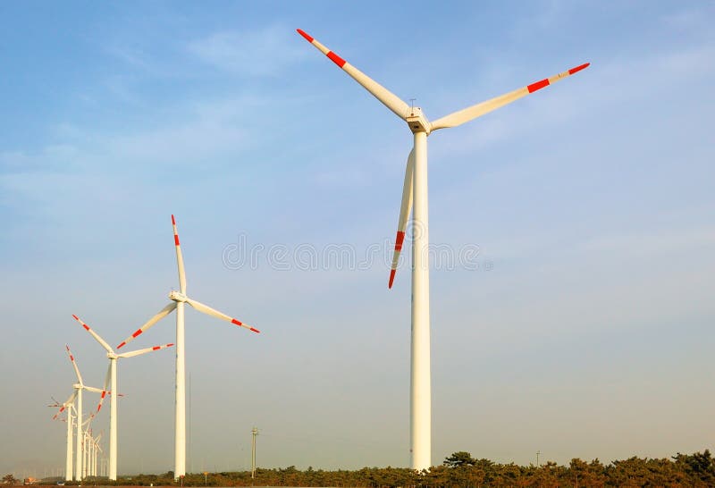Wind för strömstation royaltyfri bild