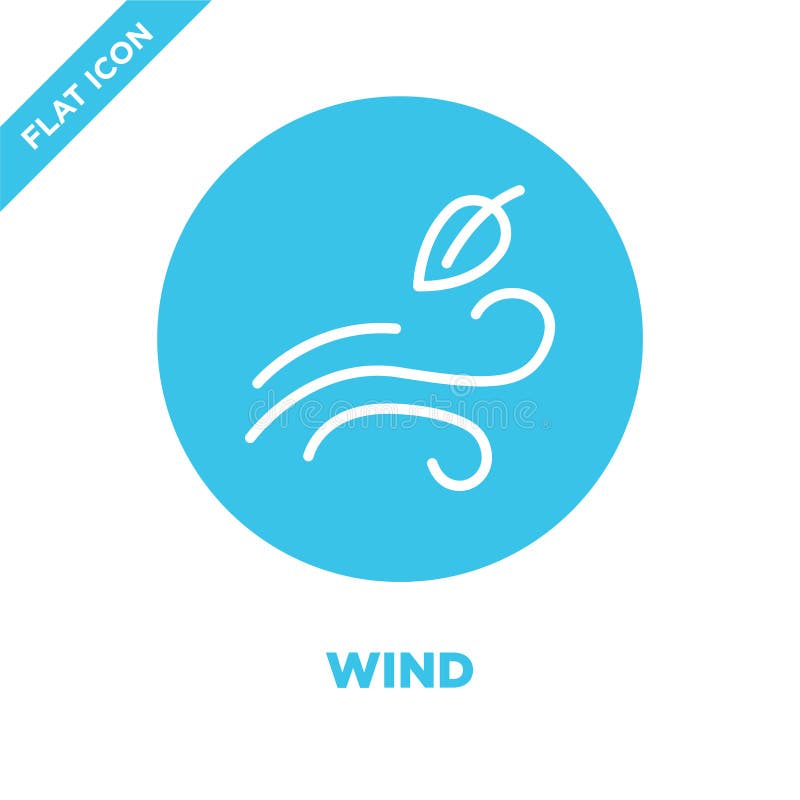 wind icon vector from weather collection. Thin line wind outline icon vector  illustration. Linear symbol for use on web and mobile apps, logo, print media