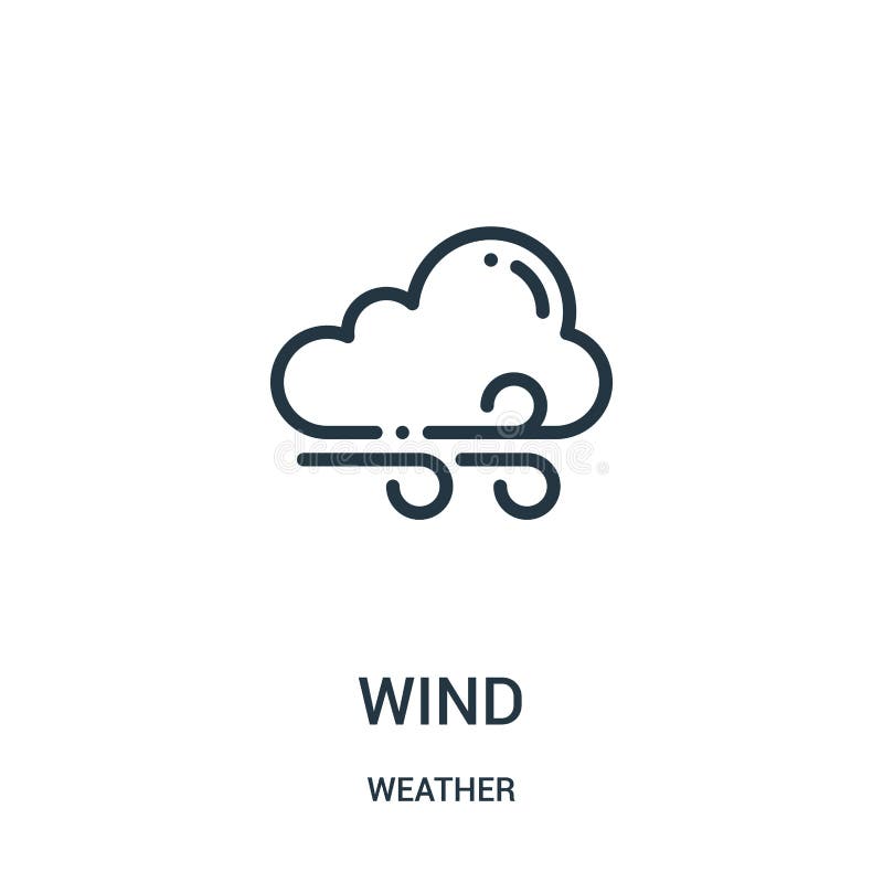 wind icon vector from weather collection. Thin line wind outline icon vector illustration. Linear symbol for use on web and mobile apps, logo, print media