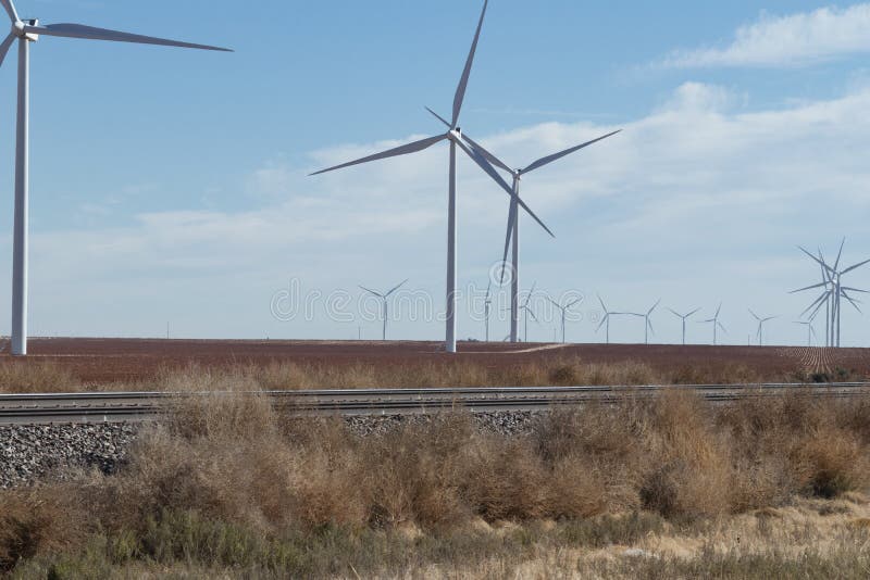 Wind Mill farms in Texas Panhandle has 14,720 wind turbines operating in the state. Texas wind energy turbines stock images, royalty-free photos and pictures