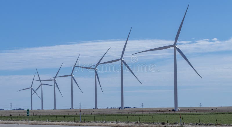 Wind Mill farms in Texas Panhandle has 14,720 wind turbines operating in the state. Texas wind energy turbines stock images, royalty-free photos and pictures