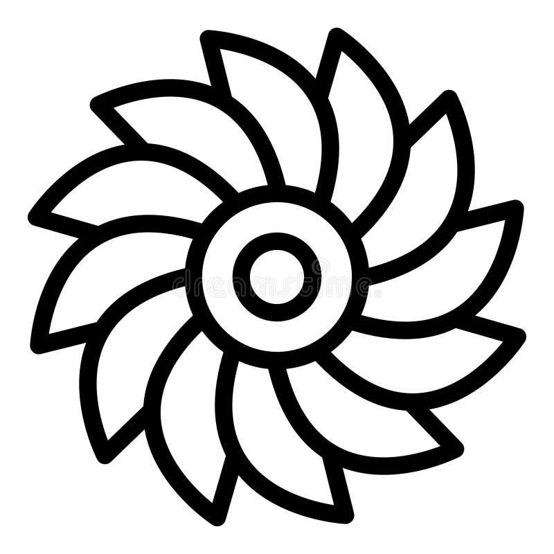 Wind pinwheel icon outline vector. Vane wheel vector illustration
