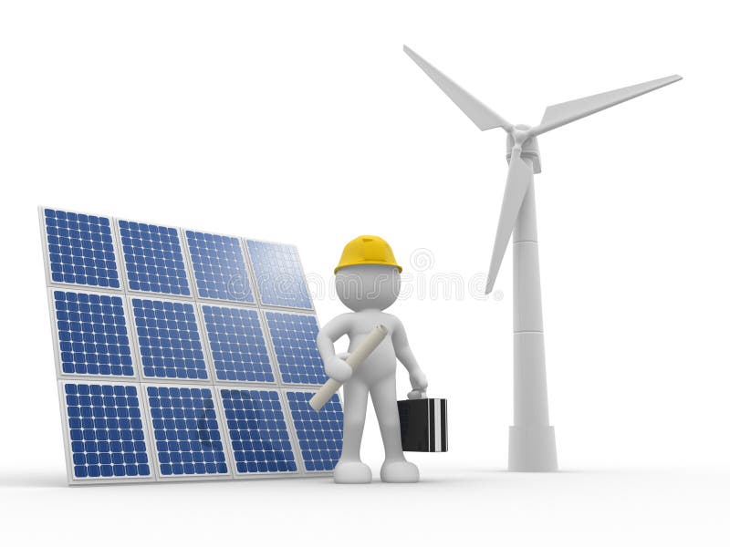 Wind-power royalty free illustration