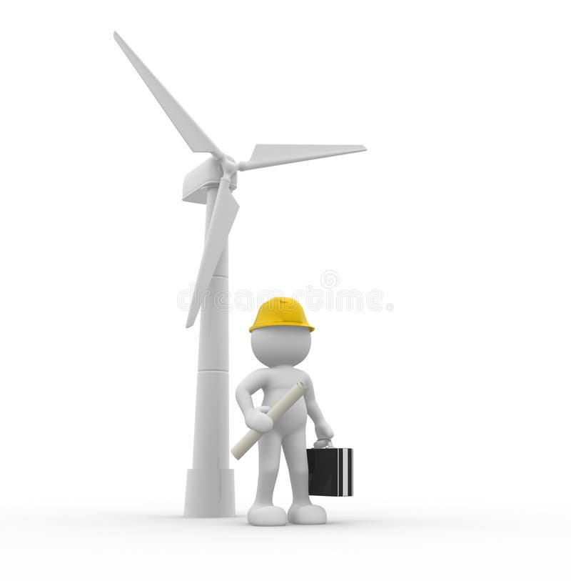 Wind-power royalty free illustration