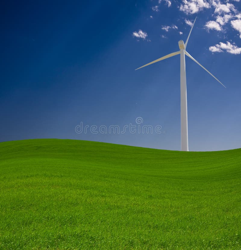 Wind Power Turbine in landscape