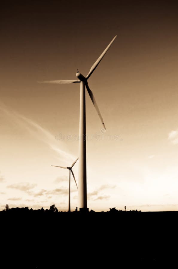 Wind power turbine royalty free stock photography
