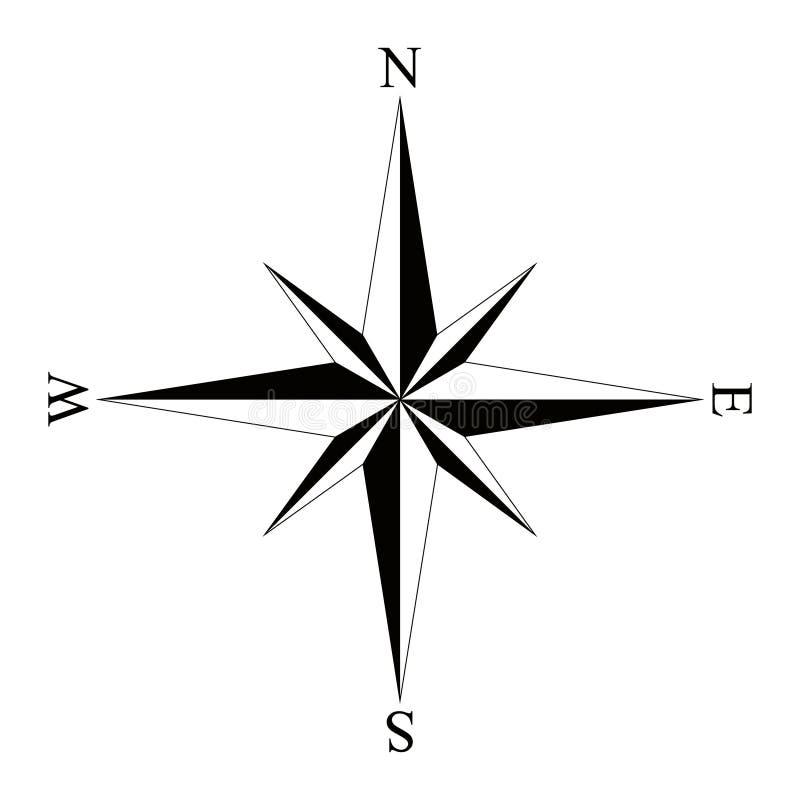 Wind rose compass. Vector Illustration stock illustration