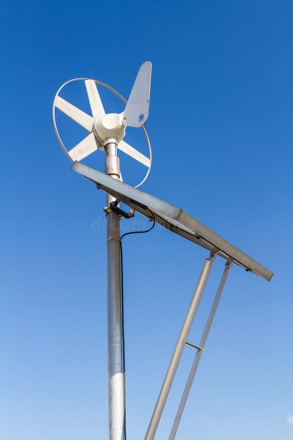 Wind and Solar Power System Stock Photo Image of meteorological