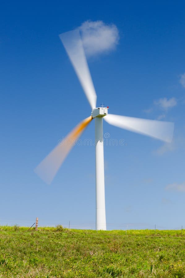 Wind turbine, green power, electricity generator stock photos