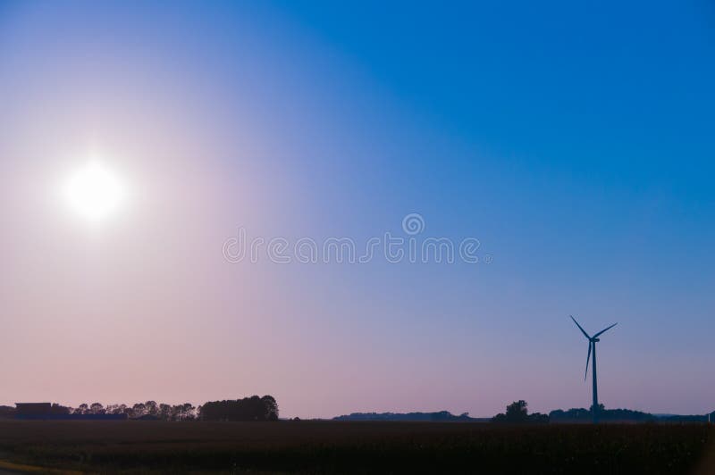 Wind Turbines in the Midwest Stock Image Image of conservation