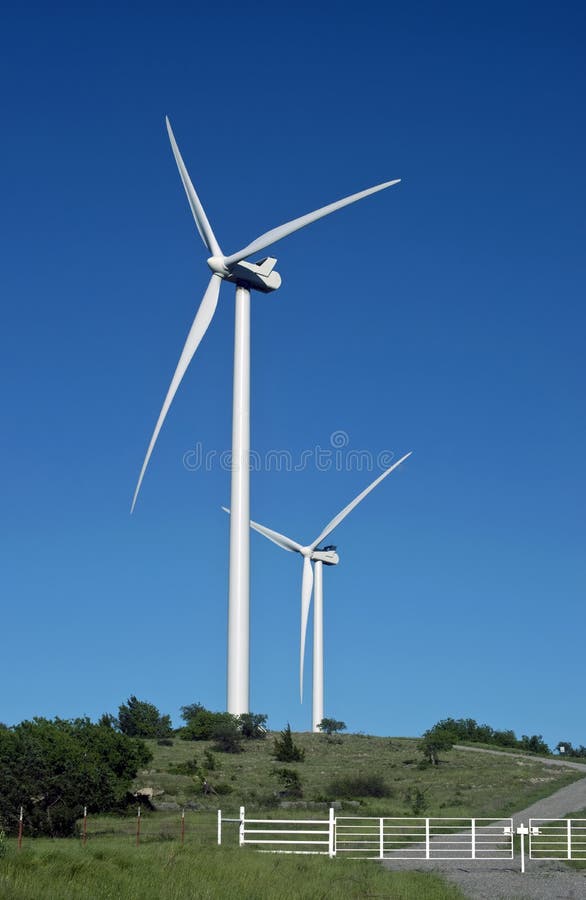 Wind Turbines in Oklahoma. stock photo. Image of mill 70754624