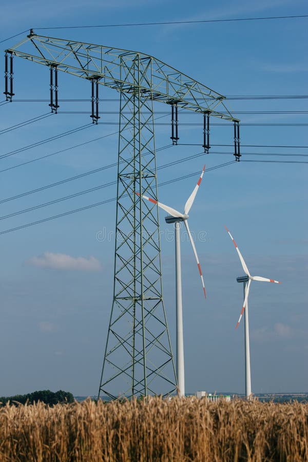 Wind turbines and transmission line