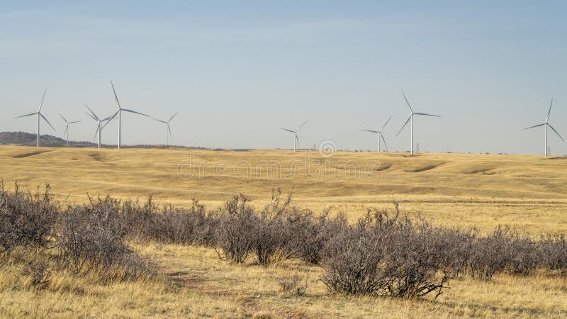 Wind turbines in Wyoming prairie