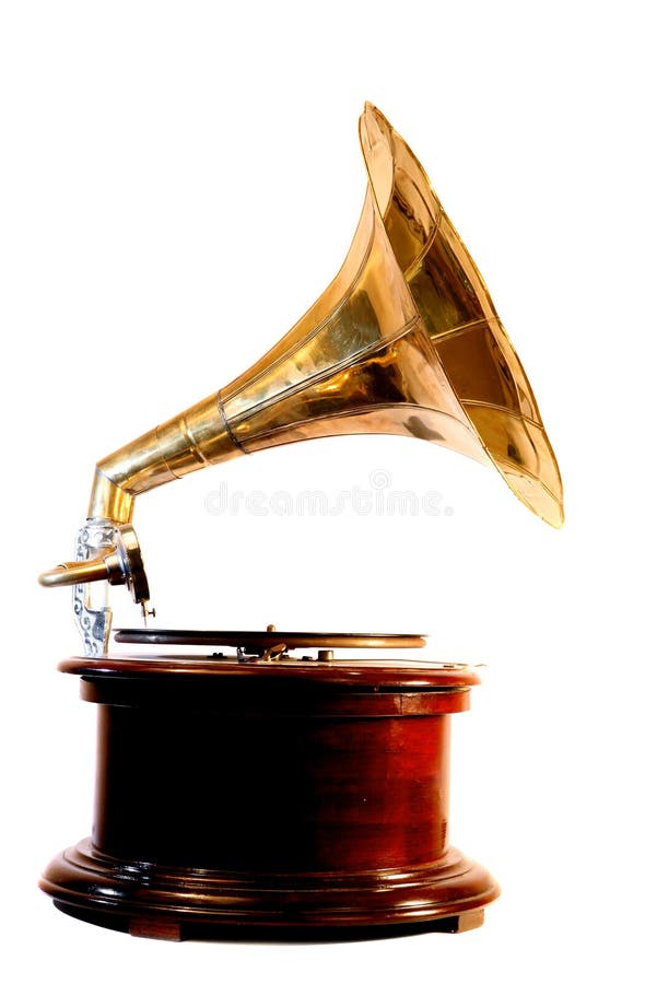 Windup gramophone stock photo. Image of horn, mono, gramophone 1784684