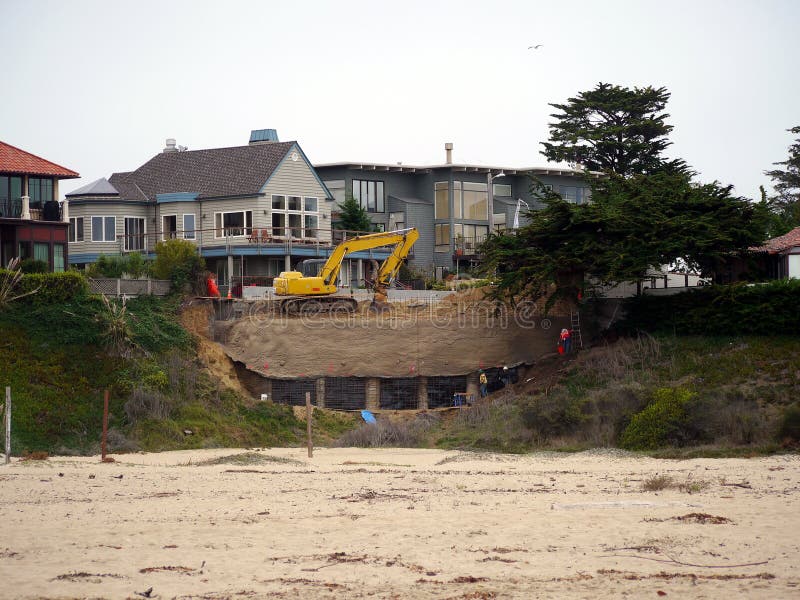 Erosion is happening fast. Large chunks of land lost to the sea.