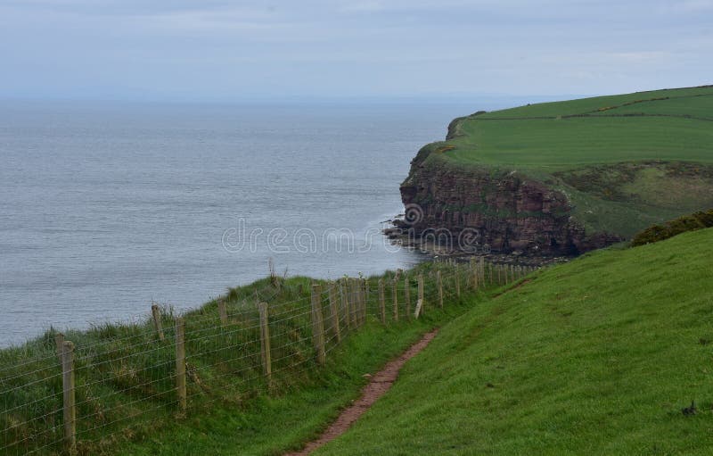 Winding Dirt Trail Along the Sea Cliffs of St Bees