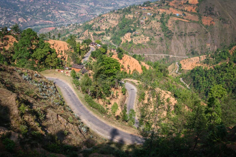 Winding mountain road