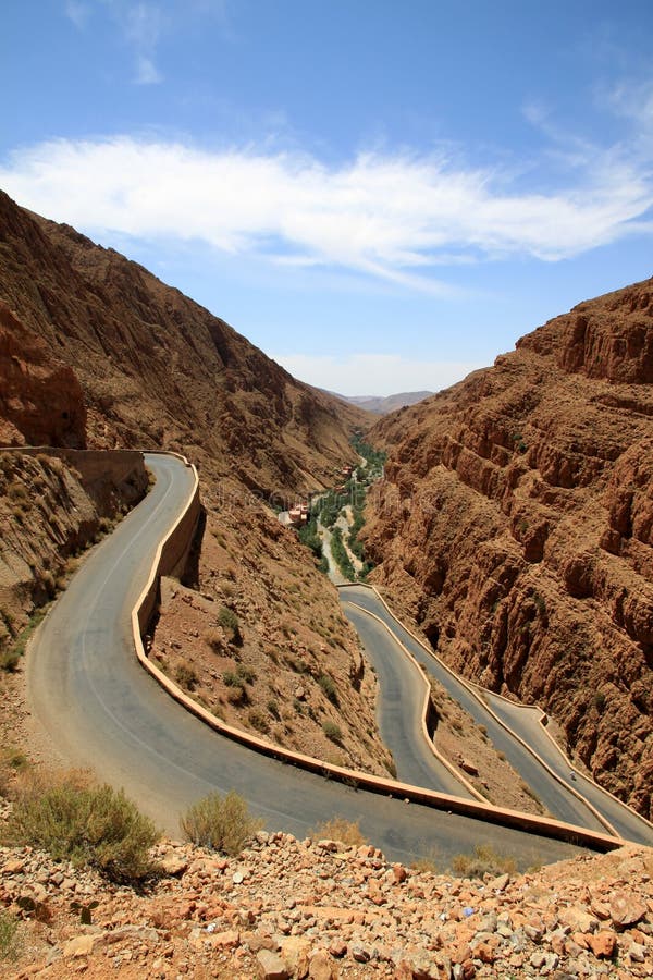 Winding road through Dades gorge