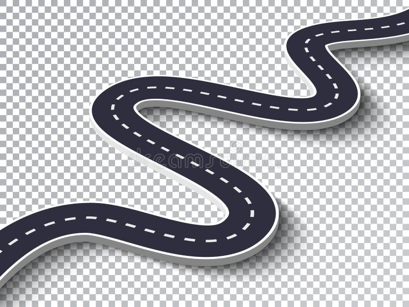 Winding Road Isolated Transparent Special Effect