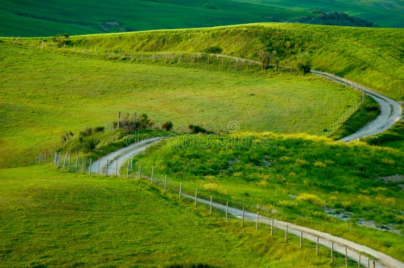 Winding road in Tuscany