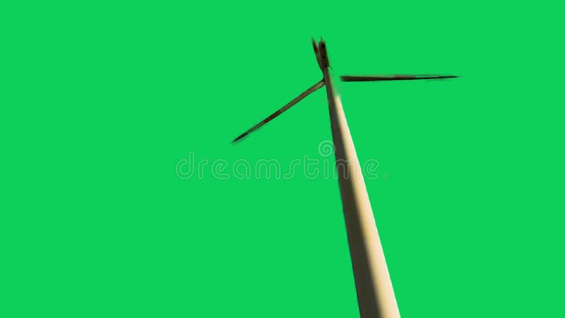 Windmill animation green screen for design project stock footage