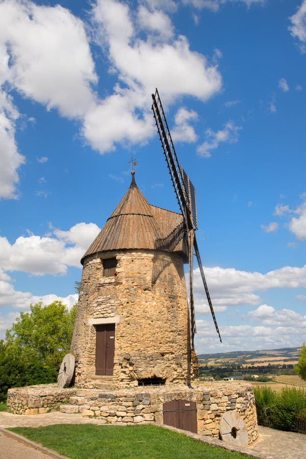 Old renovated windmill Castelnaudary in the French Aude